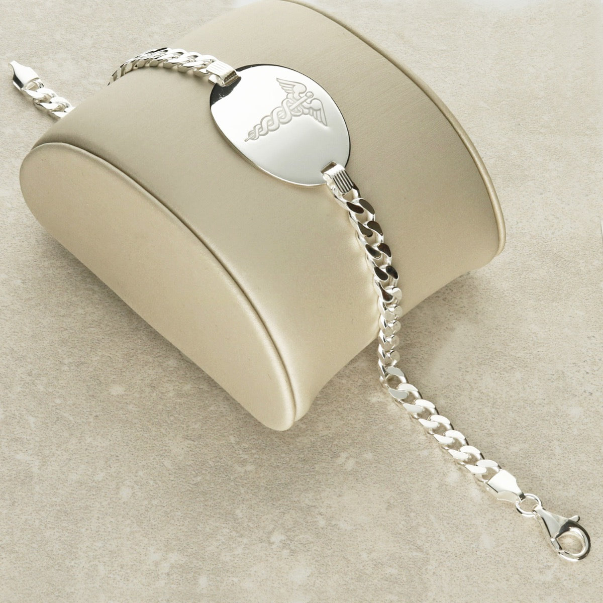 Sterling Silver Gents ID Medic Bracelet With Free Engraving