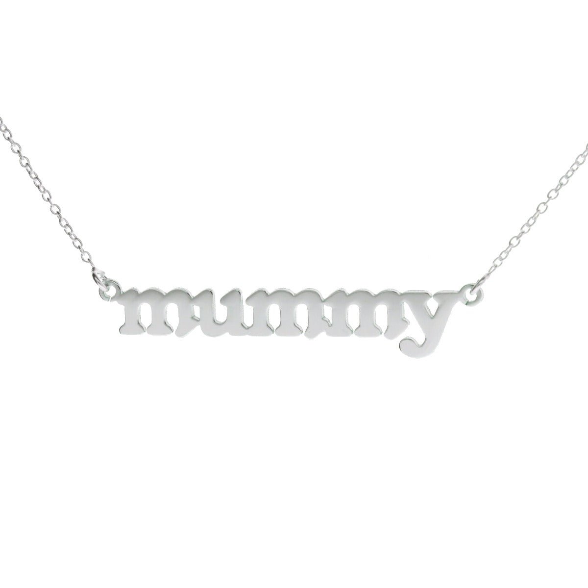 Sterling Silver Mummy Name Necklace - Love Silver Jewellery