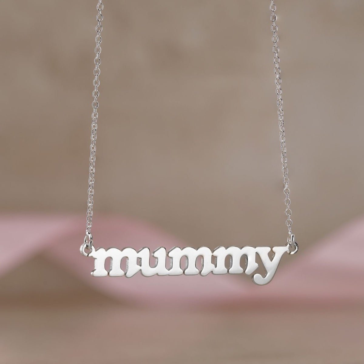 Sterling Silver Mummy Name Necklace - Love Silver Jewellery