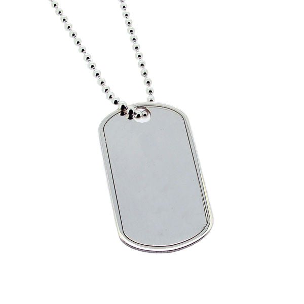 Sterling Silver Dog Tag With Optional Engraving - Love Silver Jewellery