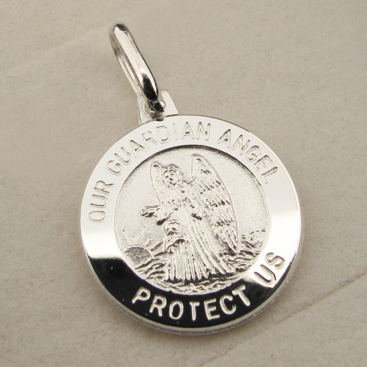 Sterling Silver Guardian Angel Pendant With Optional Engraving and Chain - Love Silver Jewellery