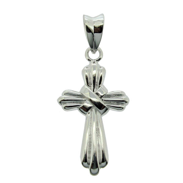 Sterling Silver Ribbon Cross Pendant