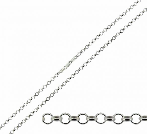 Sterling Silver 2.4mm Light Belcher Chain - Love Silver Jewellery