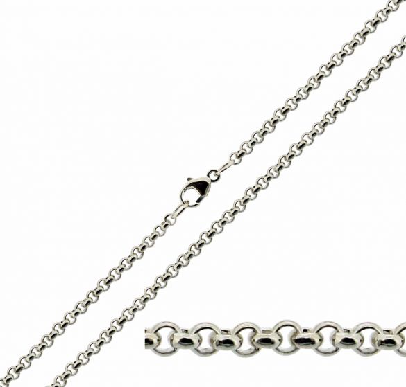 Sterling Silver 2.4mm Belcher Chain - Love Silver Jewellery