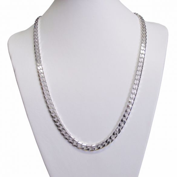 Sterling Silver 7.2mm Chunky Mens Curb Chain