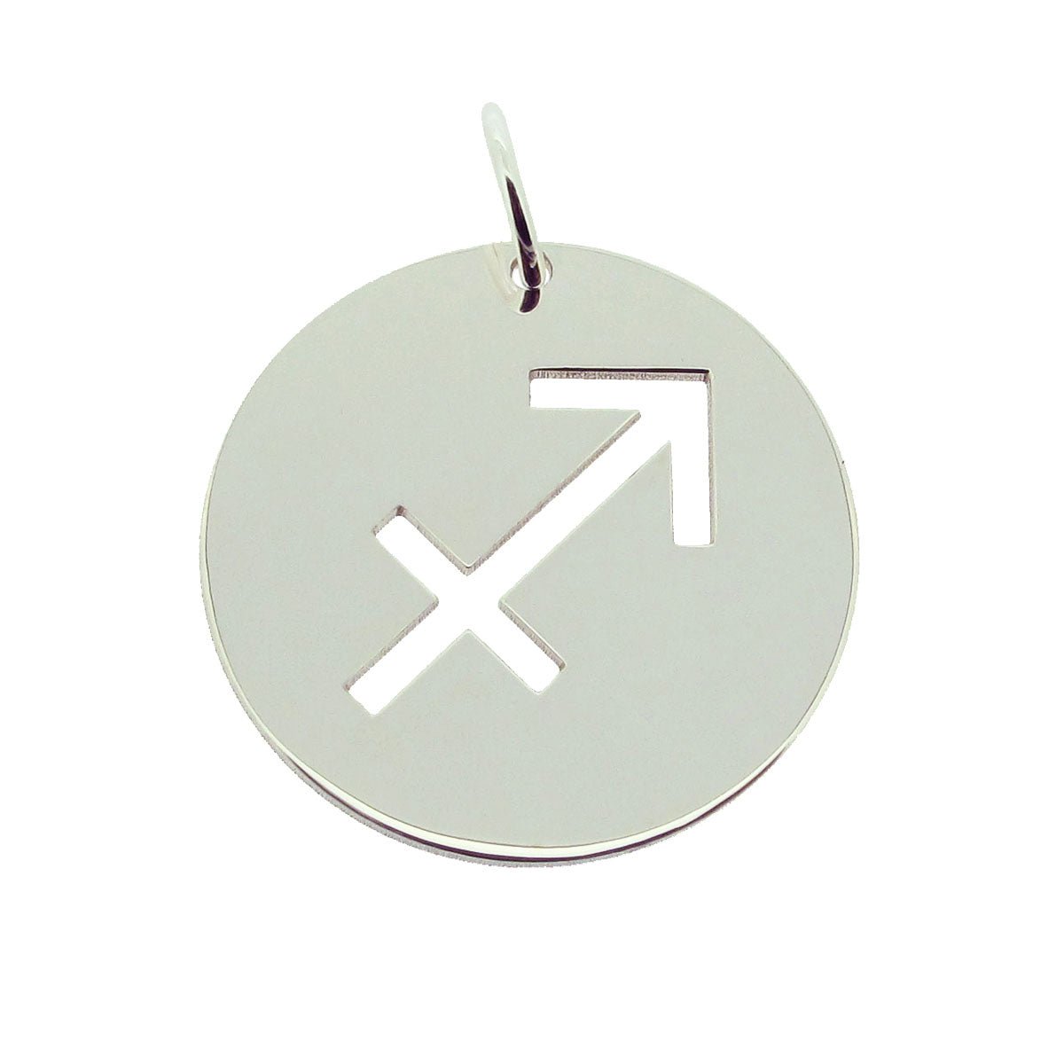 Sterling Silver 24mm Round Zodiac Pendant With Optional Chain - Love Silver Jewellery