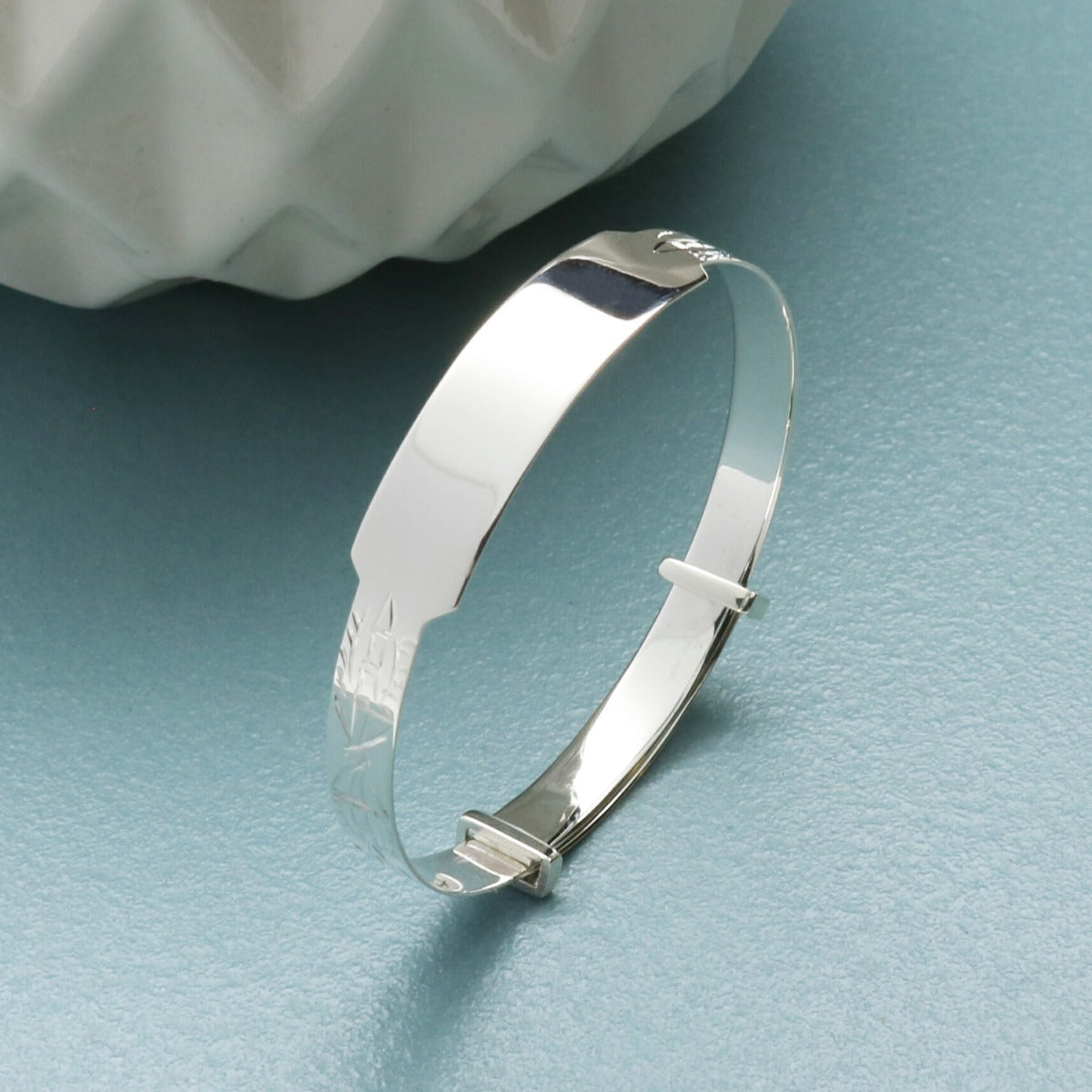 Sterling Silver Baby & Children Expandable ID Bangle With Optional Engraving