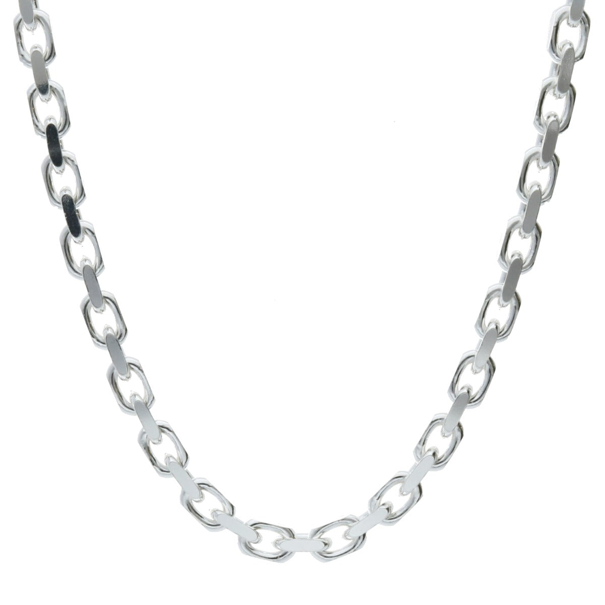 Sterling Silver 6mm Diamond Cut Belcher Chain
