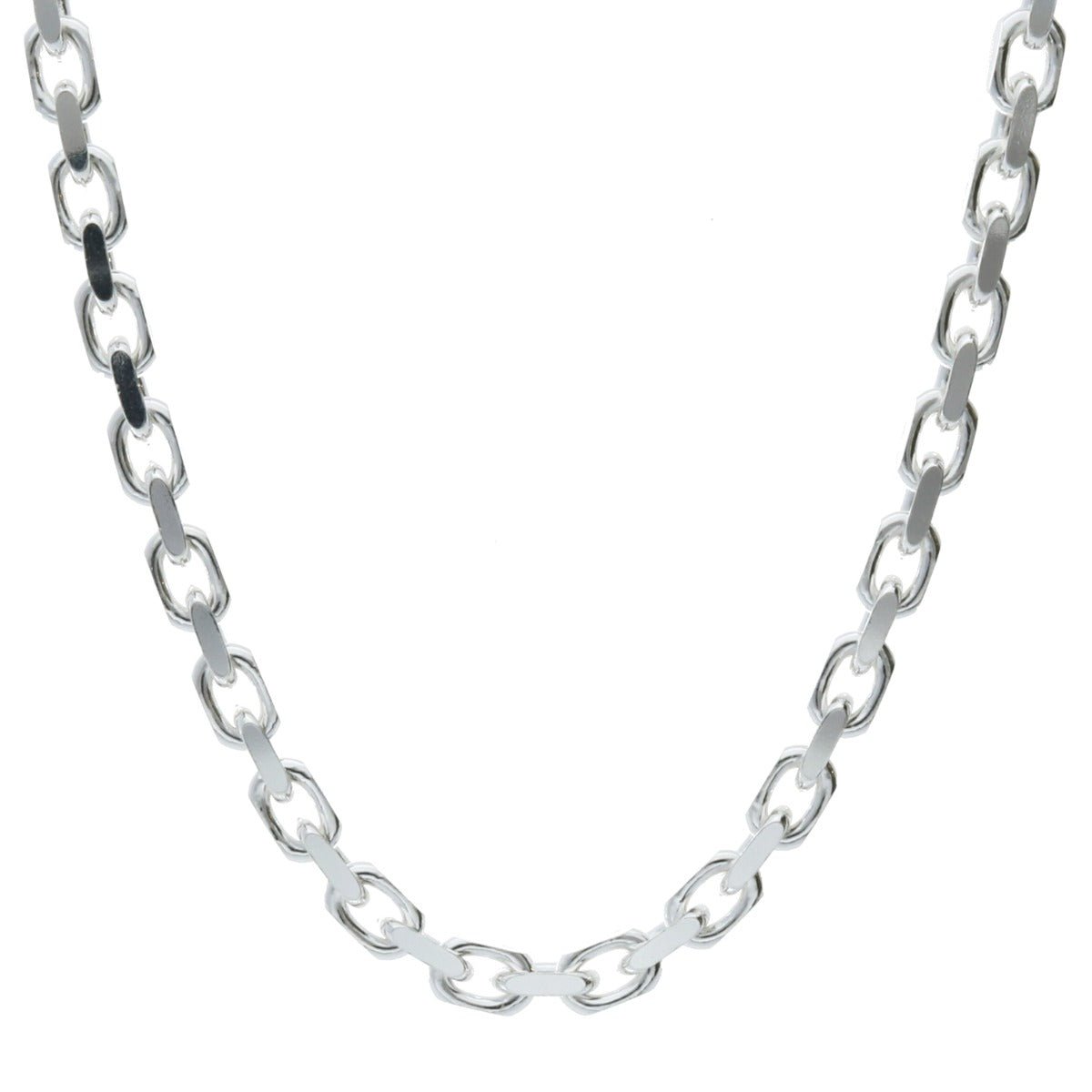Sterling Silver 6mm Diamond Cut Belcher Chain - Love Silver Jewellery