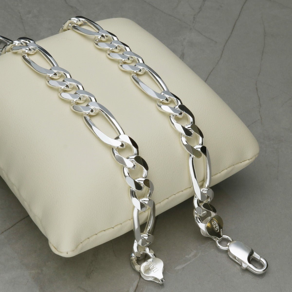 Sterling Silver Men's 6mm Figaro Chain - Love Silver Jewellery