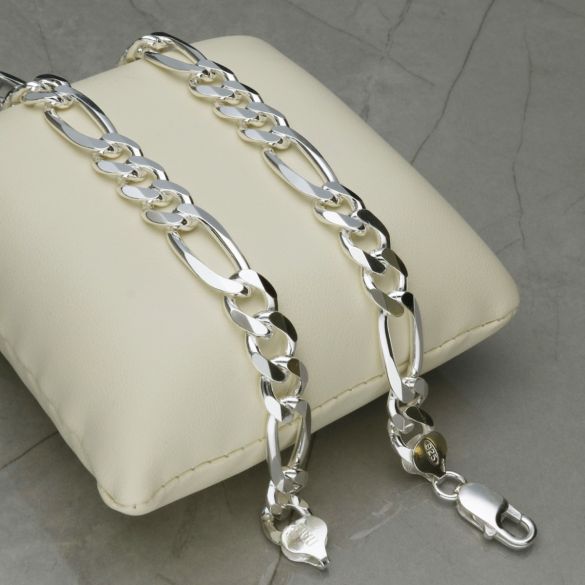 Sterling Silver Mens 6mm Figaro Chain - Love Silver Jewellery