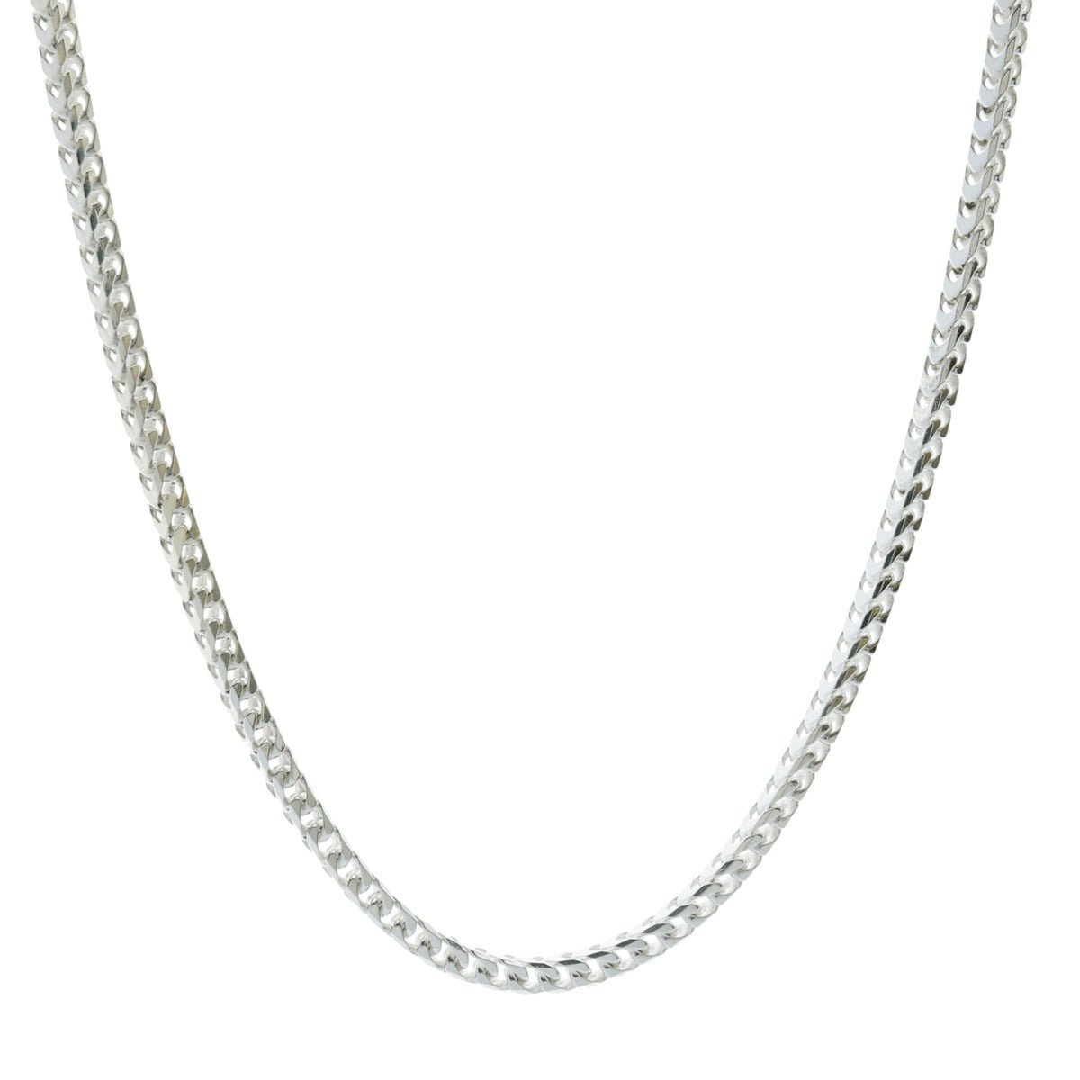 Sterling Silver 3mm Franco Chain - Love Silver Jewellery