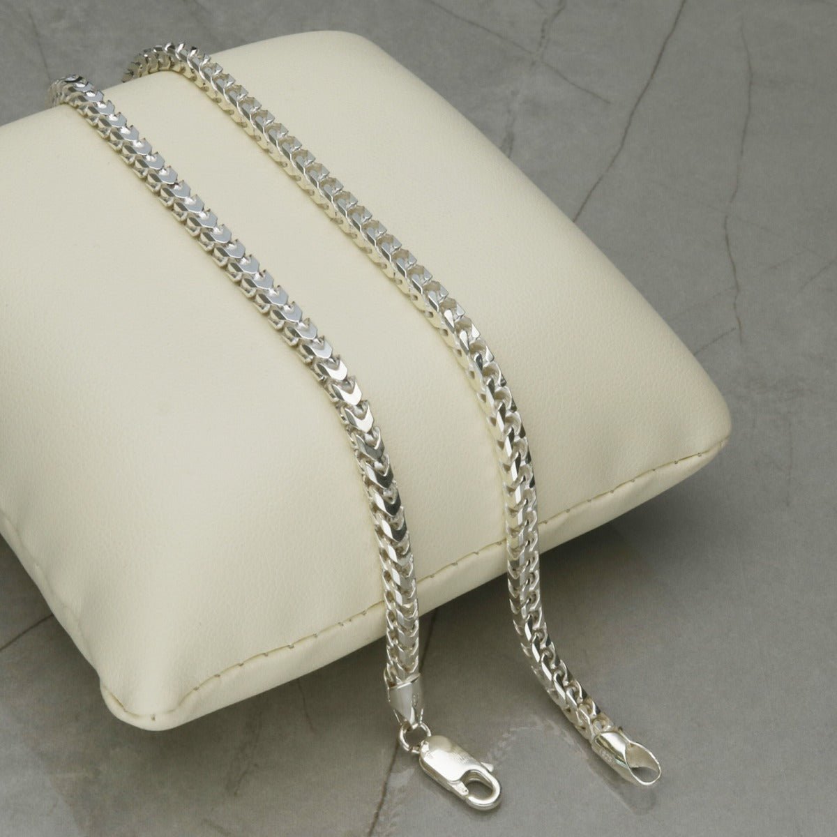 Sterling Silver 3mm Franco Bracelet - Love Silver Jewellery