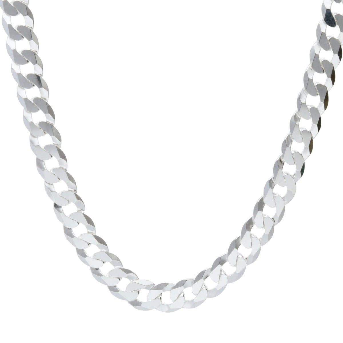Sterling Silver 8mm Mens Curb Chain