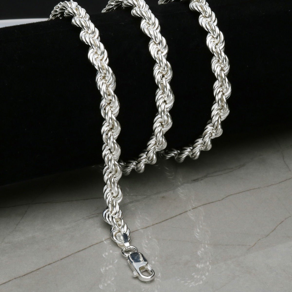 Sterling Silver 6mm Rope Chain - Love Silver Jewellery