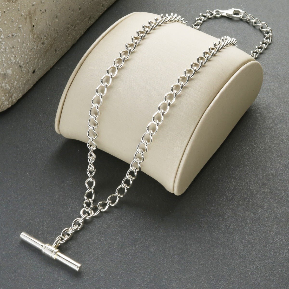 Sterling Silver 4.5mm T Bar Necklace - Love Silver Jewellery