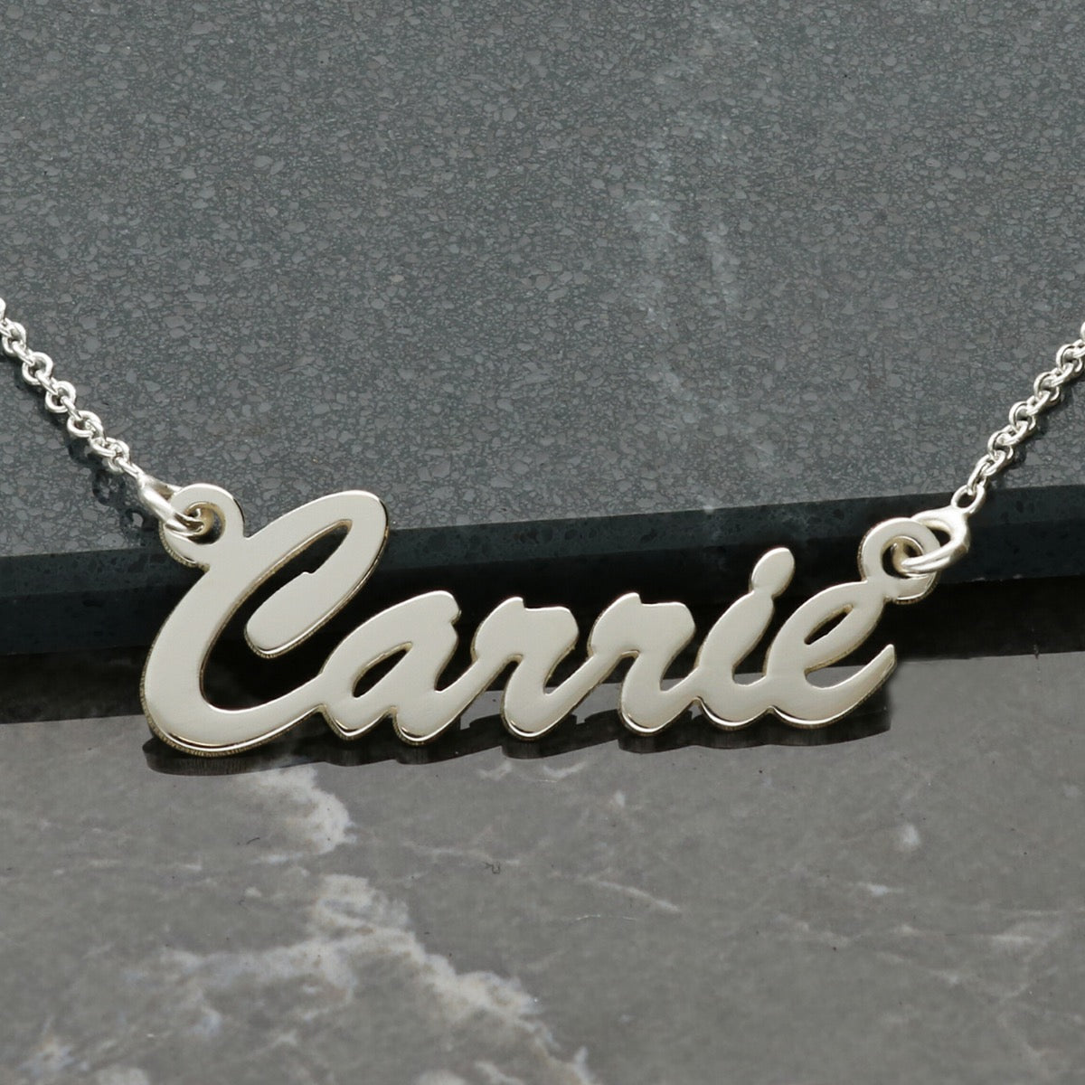 Sterling Silver Script Style Personalised Name Necklace