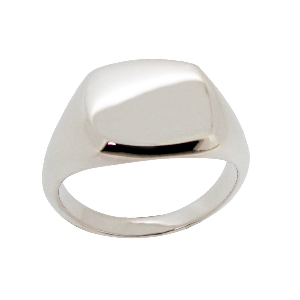 Sterling Silver Mens Signet Ring With Optional Engraving - Love Silver Jewellery