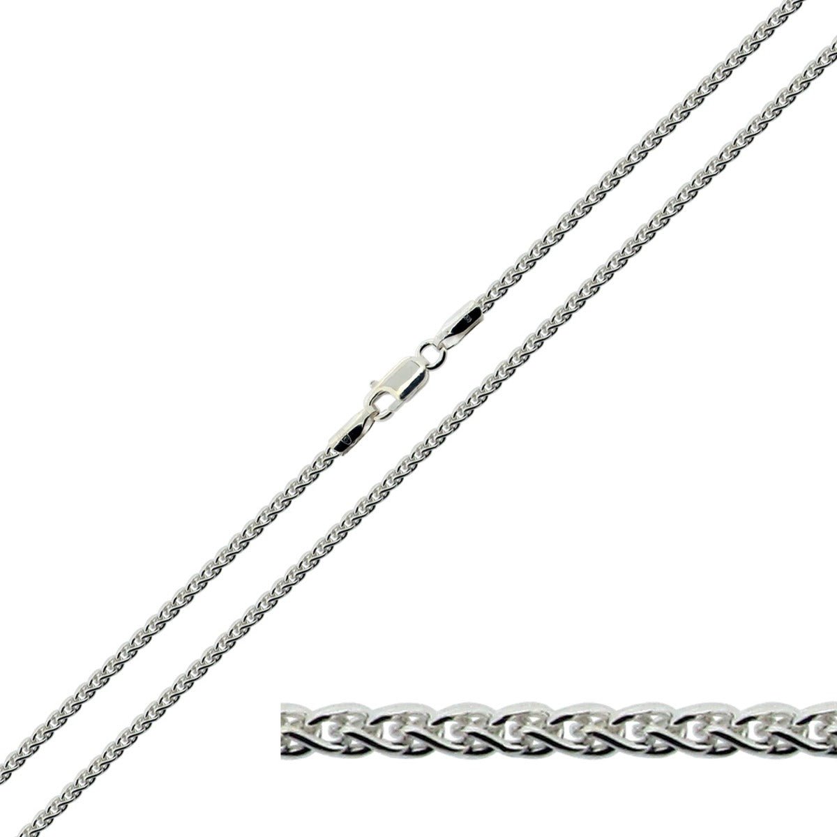 Sterling Silver 1.8mm Spiga Chain - Love Silver Jewellery