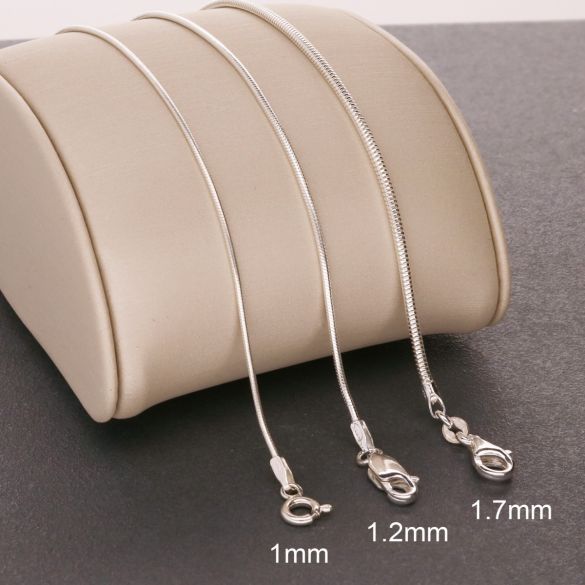Sterling Silver Snake Chain - Love Silver Jewellery