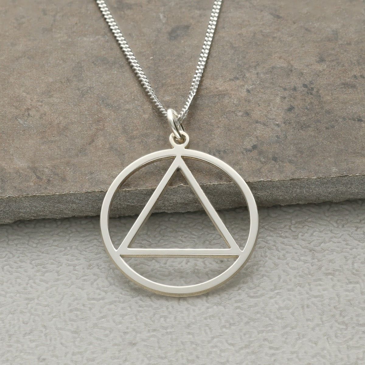 Sterling Silver Sobriety Recovery Pendant