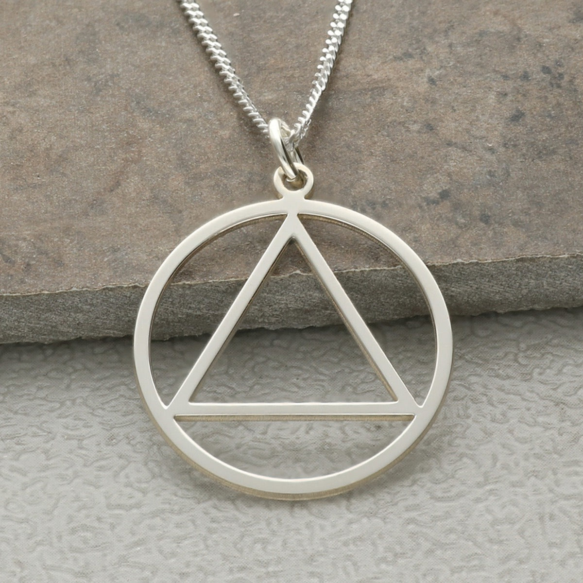 Sterling Silver Sobriety Recovery Pendant