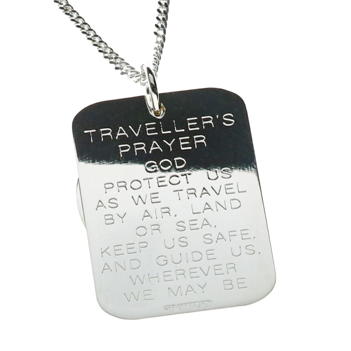 9ct Gold 3D Compass with Sterling Silver Concealed St Christopher Pendant & Chain