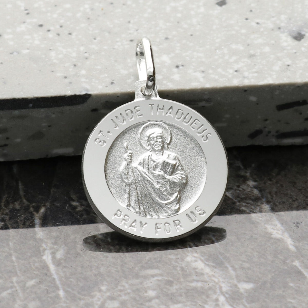 Sterling Silver St Jude Thaddeus Medal With Optional Engraving and Chain