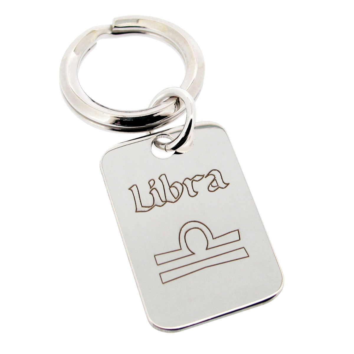 Sterling Silver Zodiac Star Sign Keyring With Optional Engraving