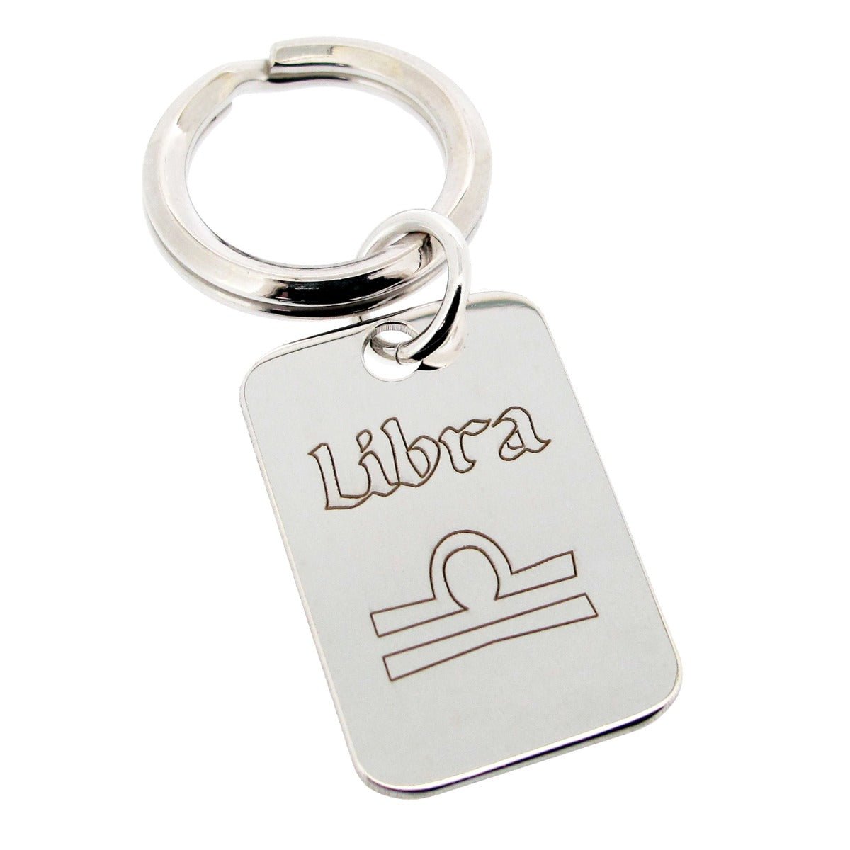Sterling Silver Zodiac Star Sign Keyring With Optional Engraving - Keyring - Love Silver Jewellery