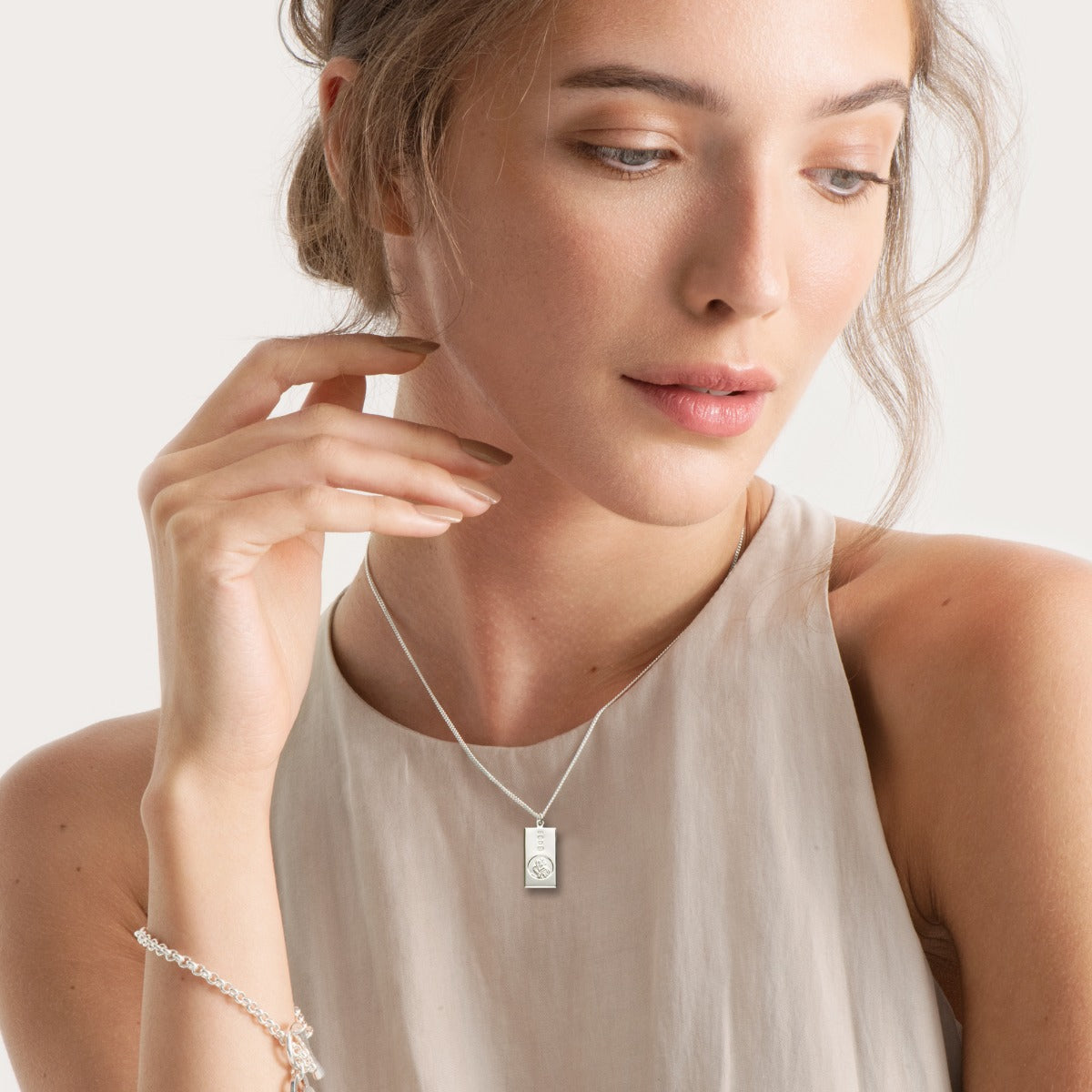 Sterling Silver Custom Hallmarked Small St Christopher Ingot With Optional Engraving and Chain