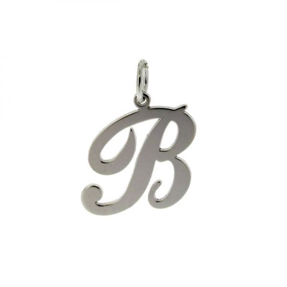 Sterling Silver Script Initial Pendant Necklace - Love Silver Jewellery