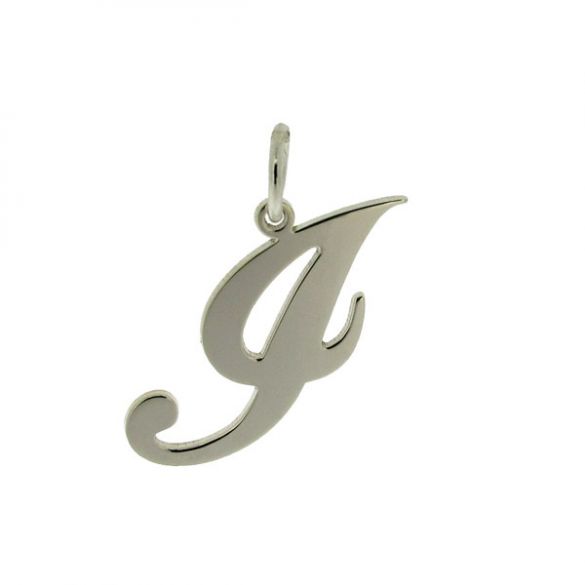 Sterling Silver Script Initial Pendant Necklace - Love Silver Jewellery