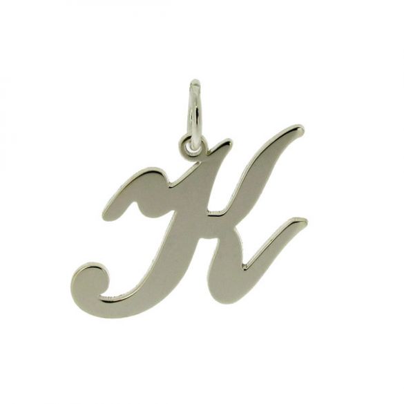 Sterling Silver Script Initial Pendant Necklace
