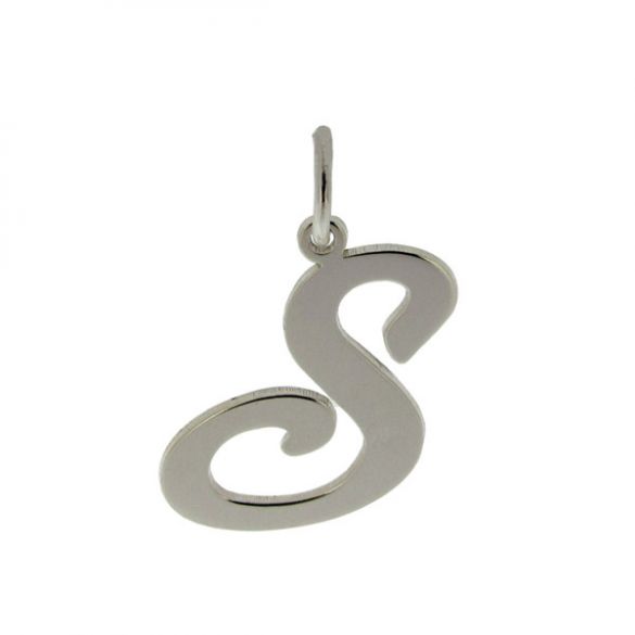 Sterling Silver Script Initial Pendant Necklace - Love Silver Jewellery