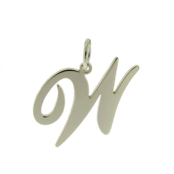 Sterling Silver Script Initial Pendant Necklace - Love Silver Jewellery