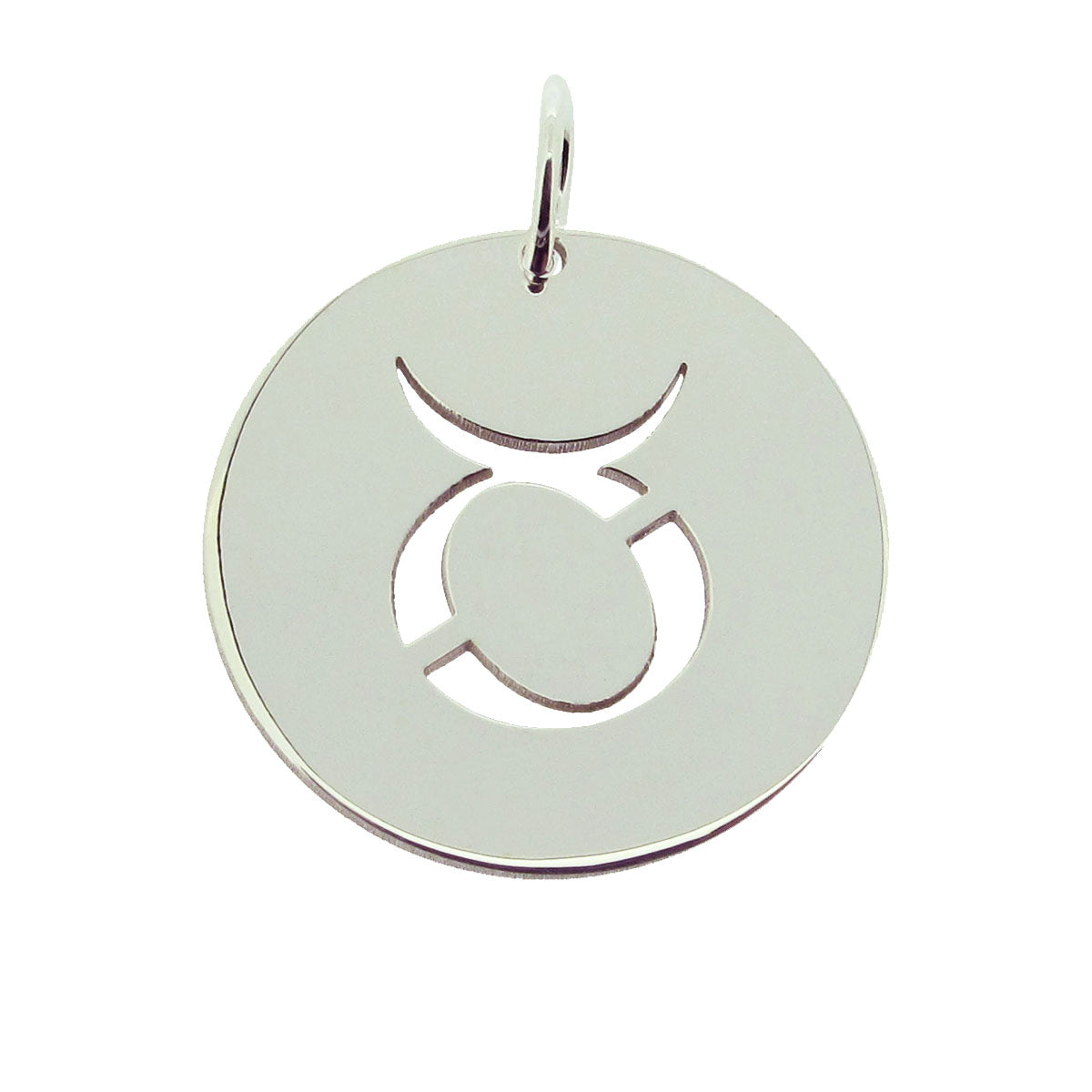 Sterling Silver 15mm Round Zodiac Pendant With Optional Chain