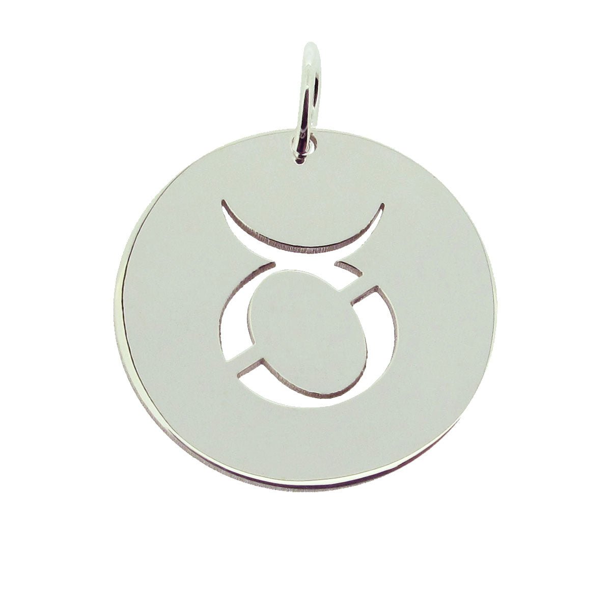 Sterling Silver 15mm Round Zodiac Pendant With Chain - Love Silver Jewellery