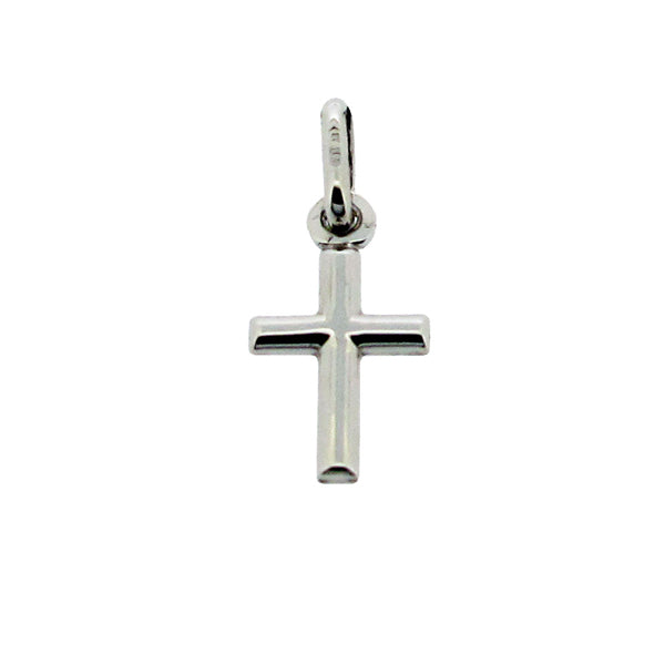 9ct Solid White Gold Small Cross Pendant