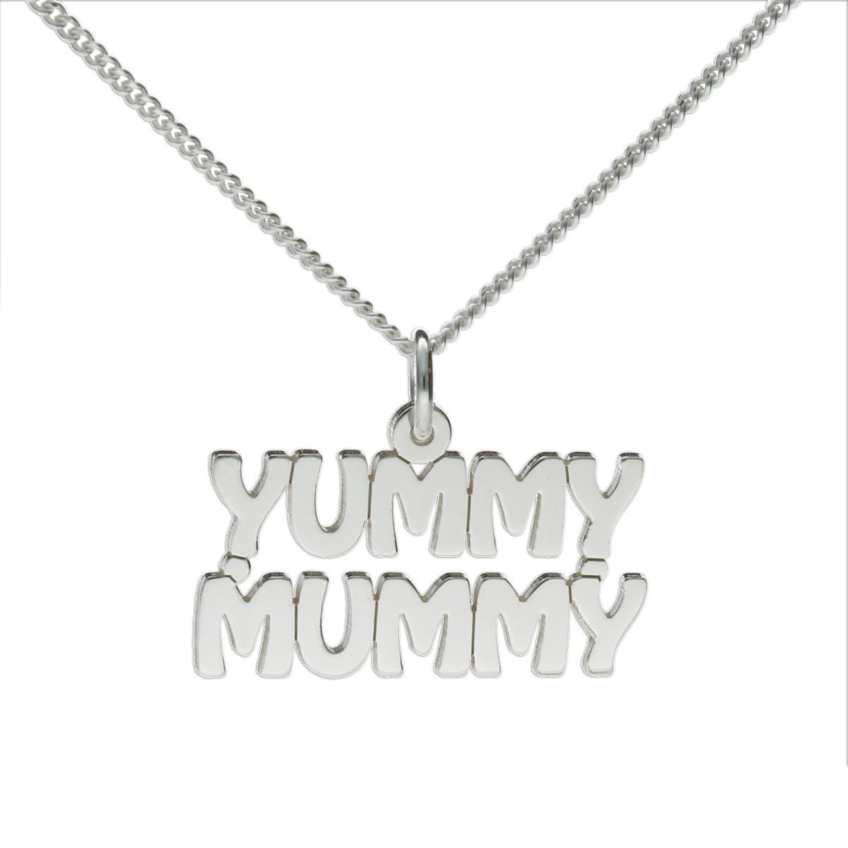 Sterling Silver Yummy Mummy Necklace - Love Silver Jewellery