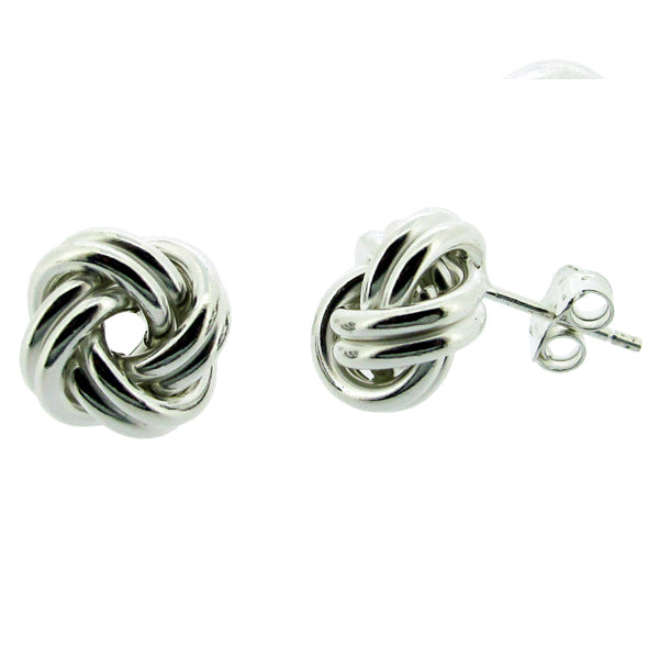 Sterling Silver Knot Stud Earrings