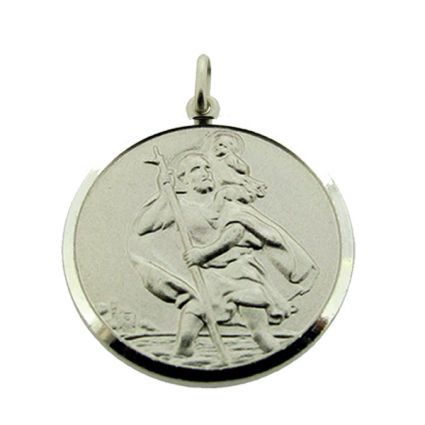 Sterling Silver St Christopher Pendant Various Sizes With Optional Engraving & Chain