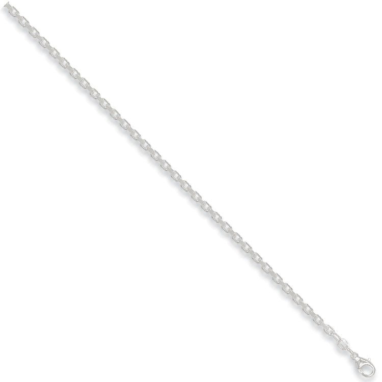 Sterling Silver 4.2mm Diamond Cut Belcher Chain