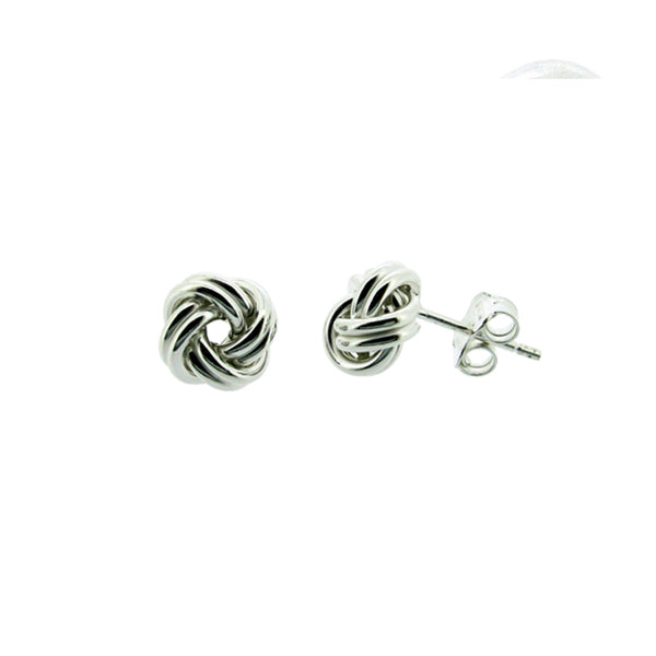 Sterling Silver Knot Stud Earrings
