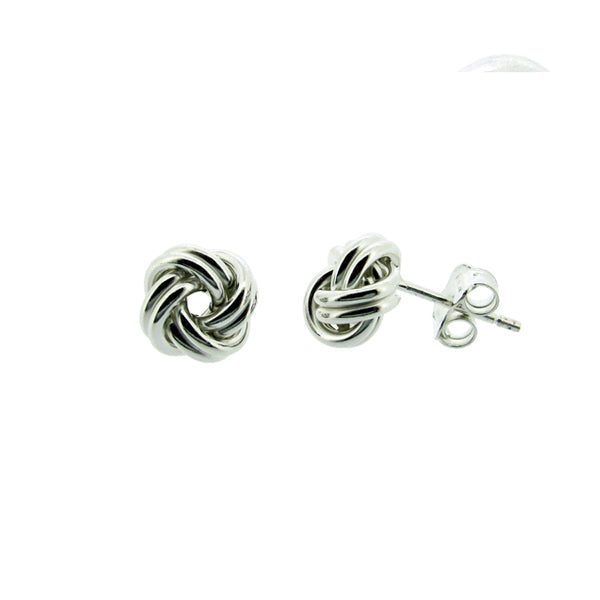 Sterling Silver Knot Stud Earrings