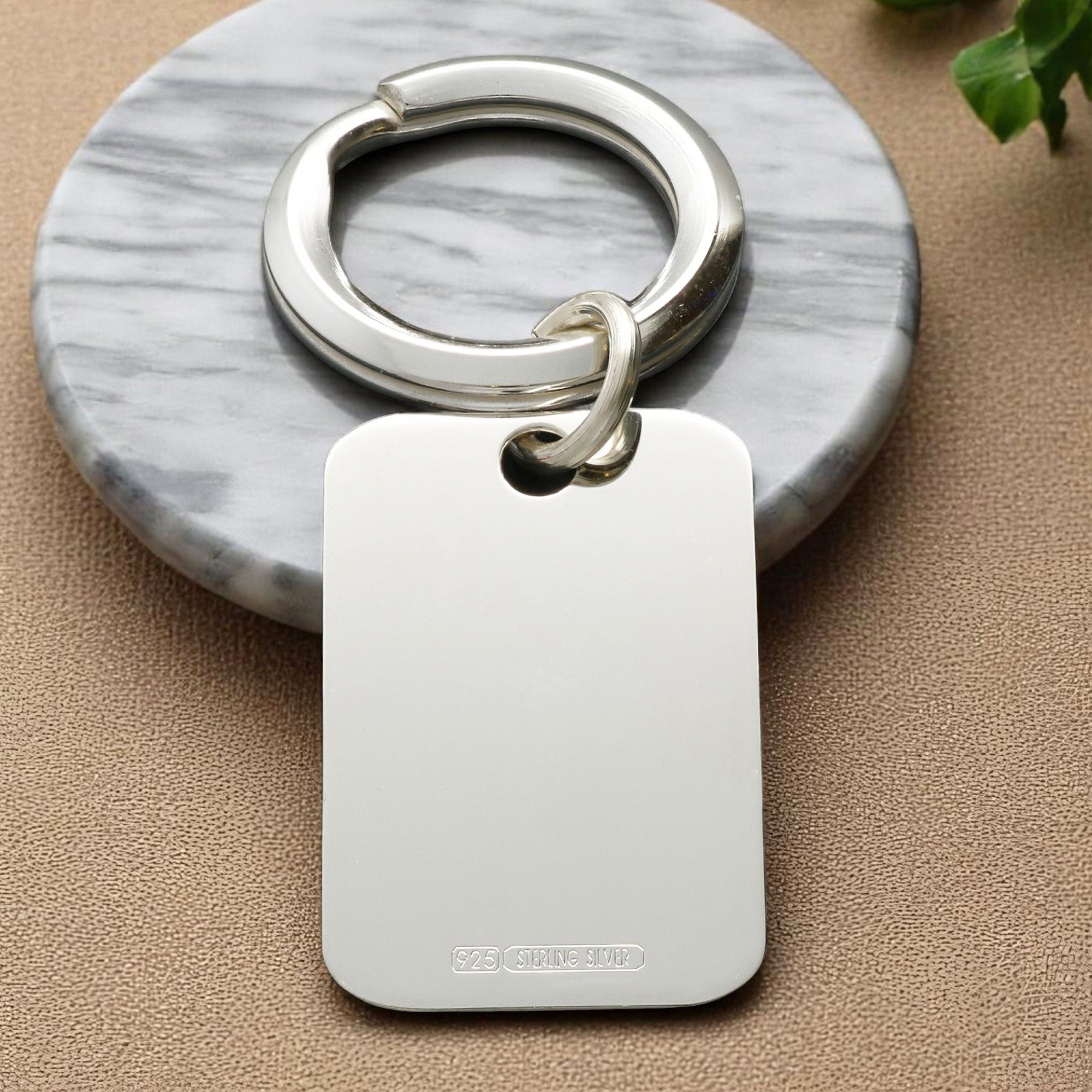 Sterling Silver Four Leaf Clover Keyring With Optional Engraving