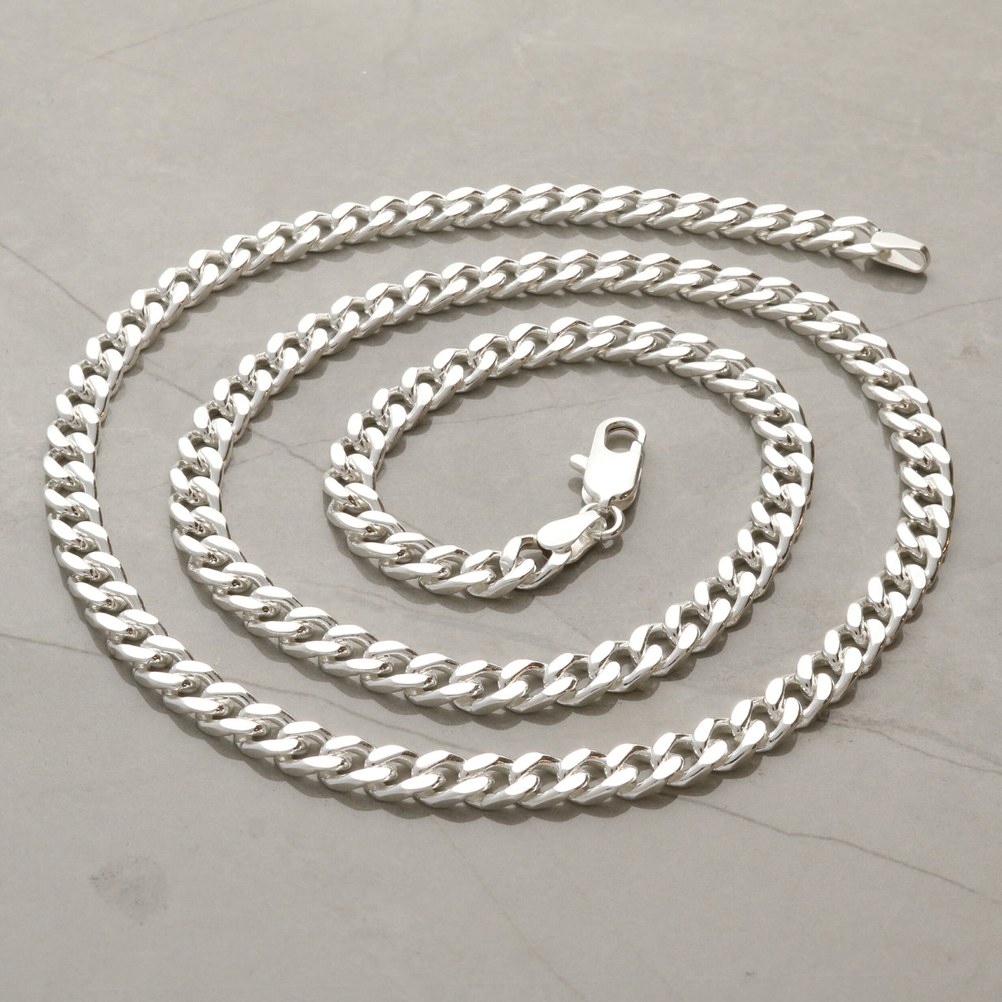 Silver Deep Chunky 5mm Curb Chain