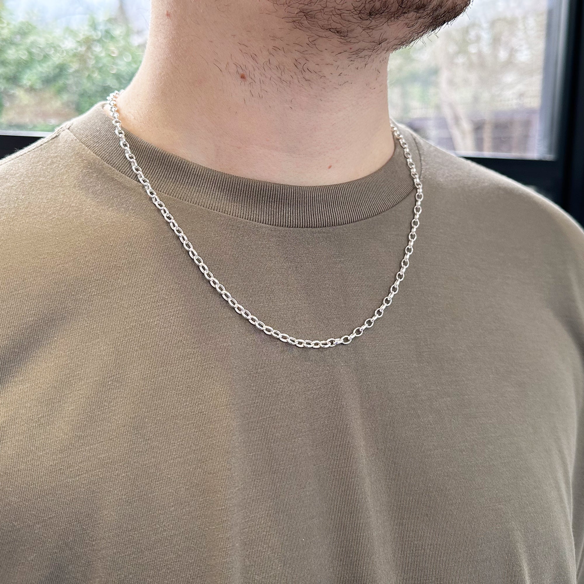 Sterling Silver 3.9mm Belcher Chain