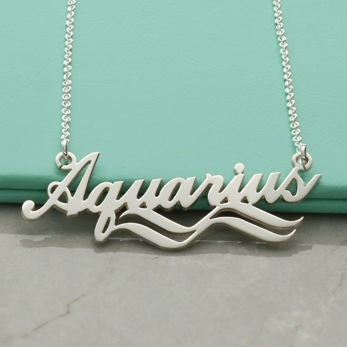 Sterling Silver Star Sign Aquarius Necklace