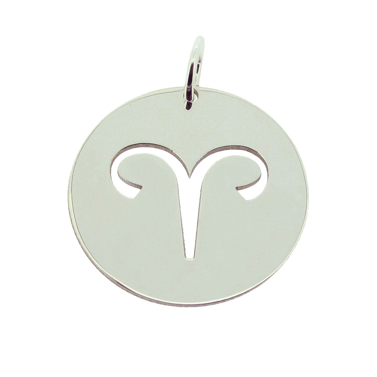 Sterling Silver 24mm Round Zodiac Pendant With Optional Chain